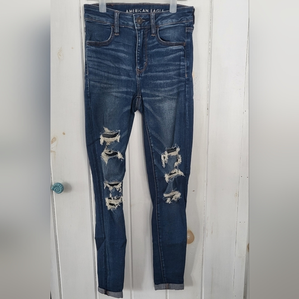 AE Next Level Stretch Distressed Leg Skinny Jean
